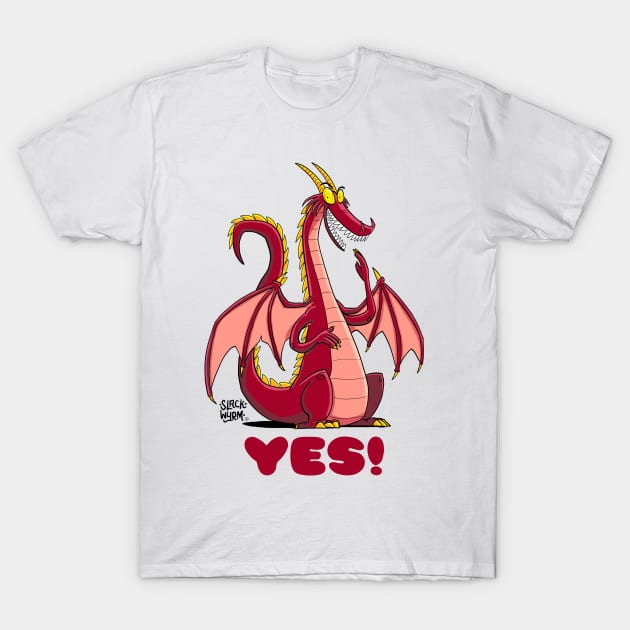 Hildegard says YES! T-Shirt by Slack Wyrm